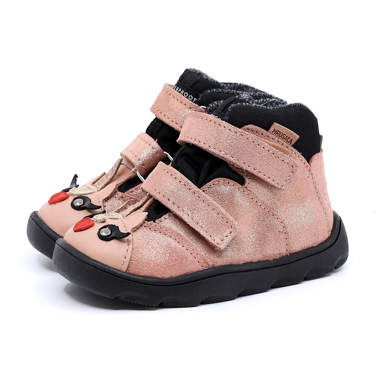Mrugała trzewiki przejściowe barefoot Neko pony rosa połysk6124/5-44 24
