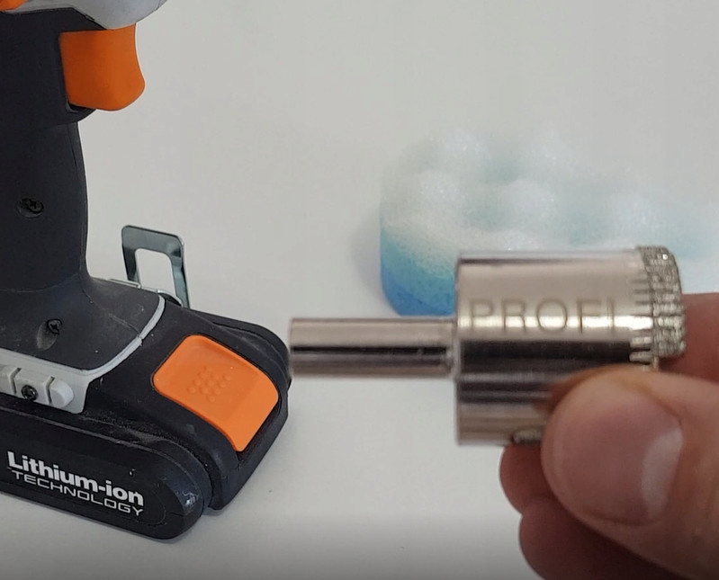 OTWORNICE DIAMENTOWE DO GRESU, PŁYTEK, GLAZURY, SZKŁA, PROFI Elementy zestawu otwornice