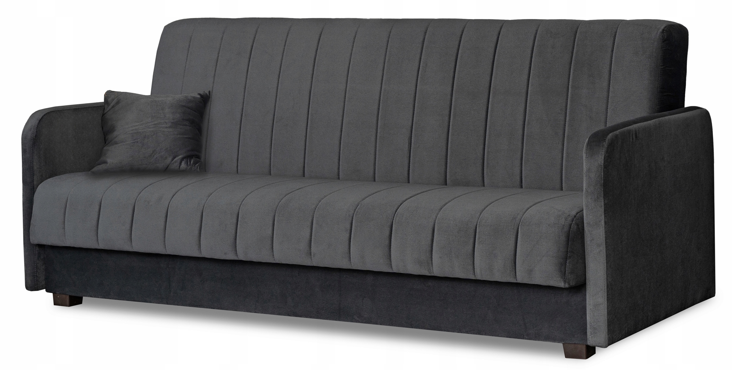 Šedá rozkládací dvoumístná pohovka s funkcí spaní Porto