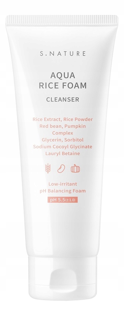 S.NATURE_Aqua Rice Foam Cleanser rýžová pěna na mytí obličeje 160 Ml