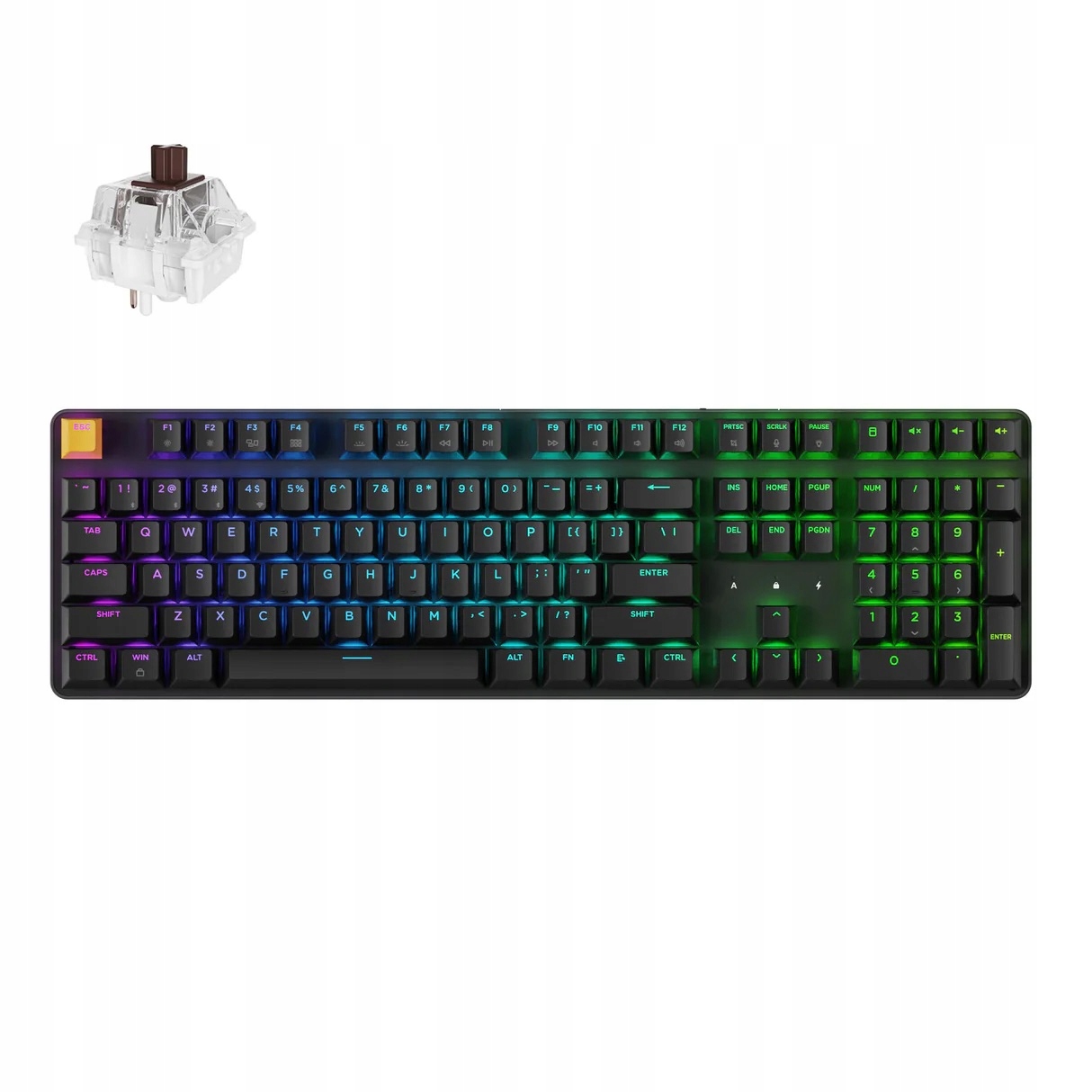 Keychron J5 Bezdrôtová mechanická klávesnica Rgb Qmk Hot Swap Brown