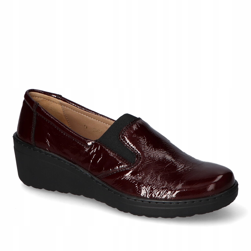 Polobotky Helios 349S Bordové Červené Tmavě Višeň Lak 36