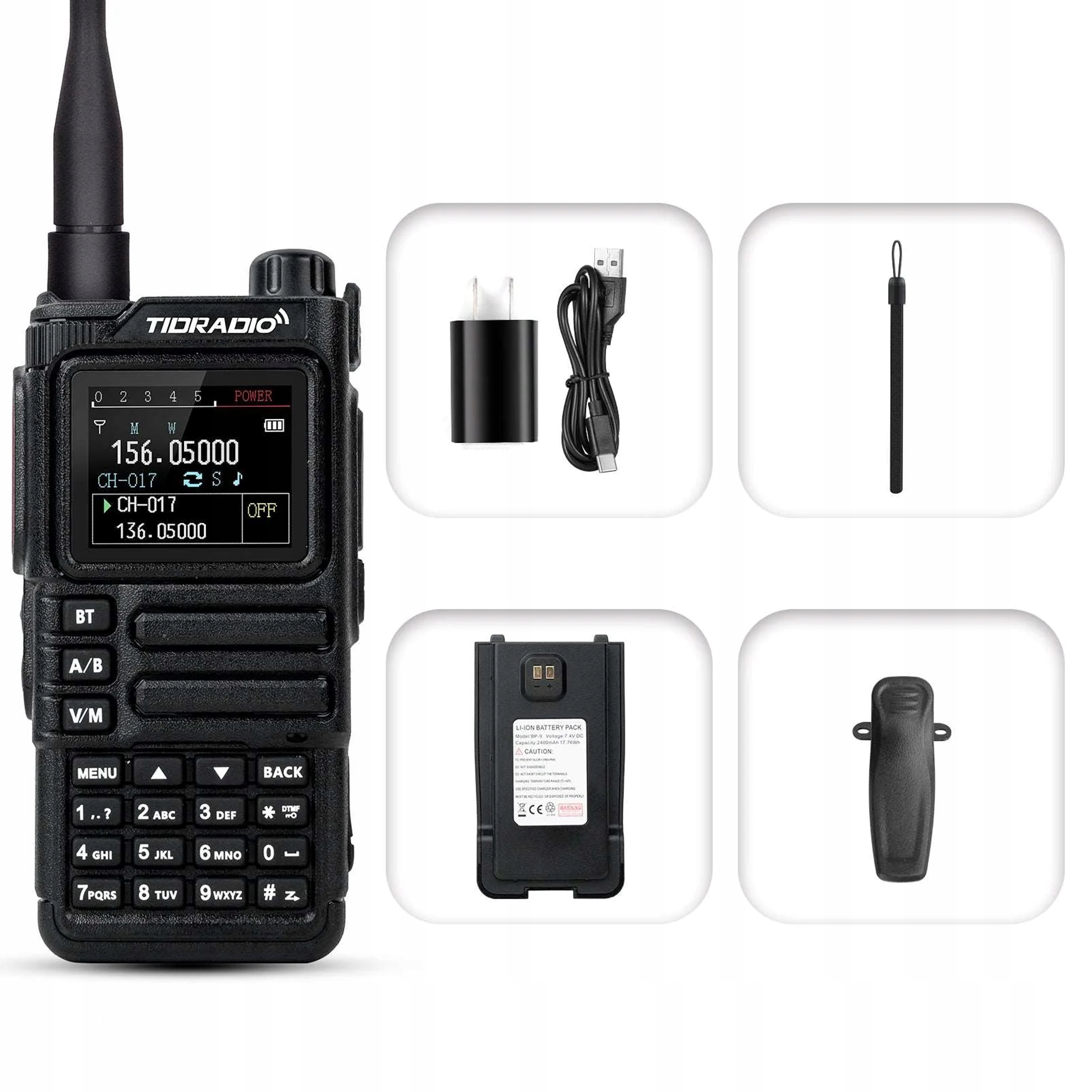 Tidradio H9 10W Aprs Bt Noaa AirBand Gps