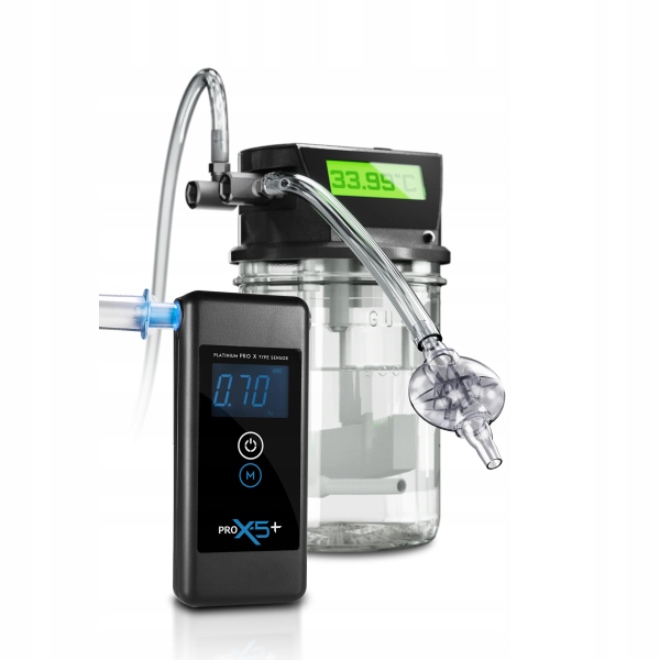 Alkomat PRO X-5 ORYGINALNY + 50 USTNIKÓW + KALIBRACJA Kolor czarny