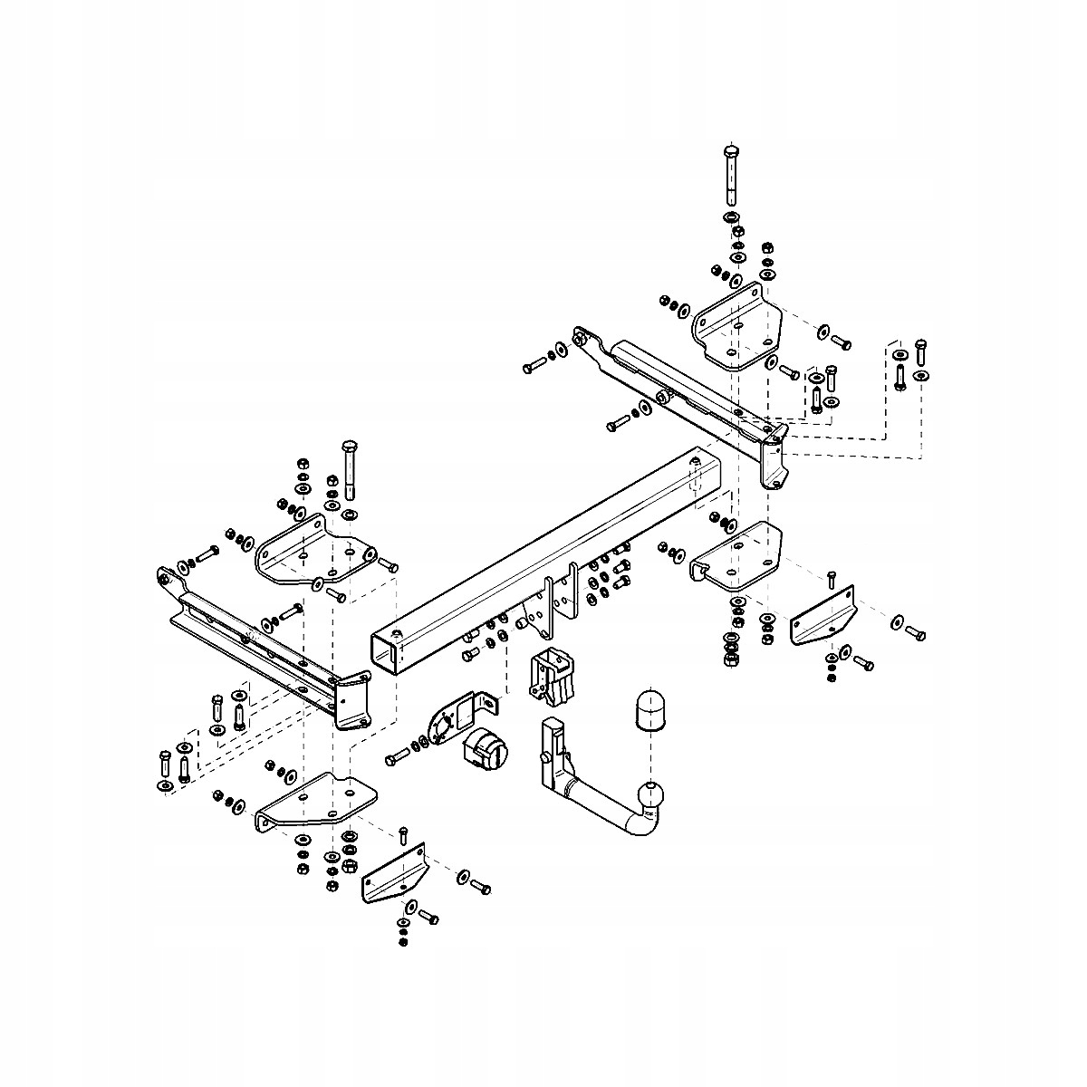 Hak holowniczy Wypinany Mercedes M W164 SUV 05-11 MODUŁ 13 PIN GRATIS Nowy Producent Steinhof