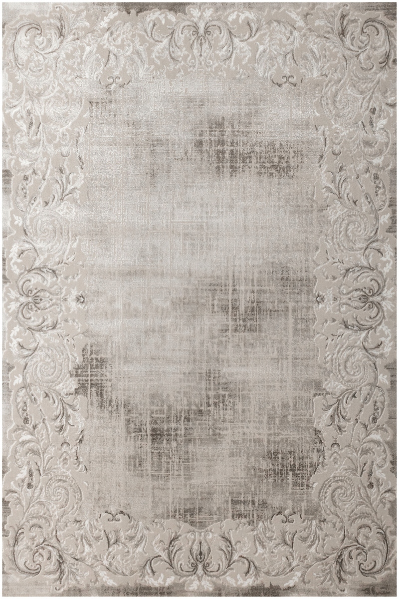 Dywan Szarobeżowy Ornamentowy Boho Przecierany Do Salonu Nantes 160x220 cm