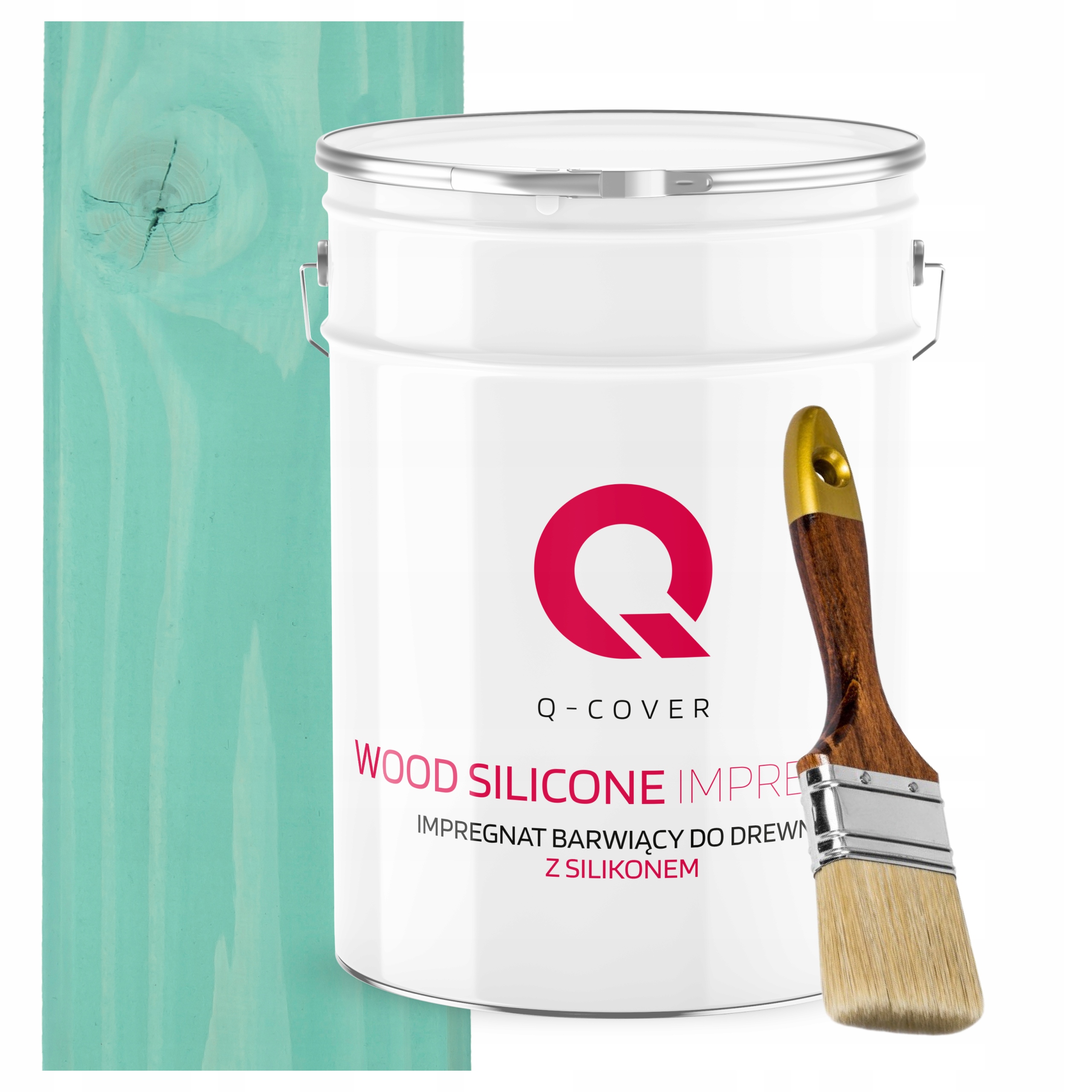 Impregnace Na Dřevo Barva Se Silikonem Chránící Barvu Uv Tyrkysová 10L Dárek