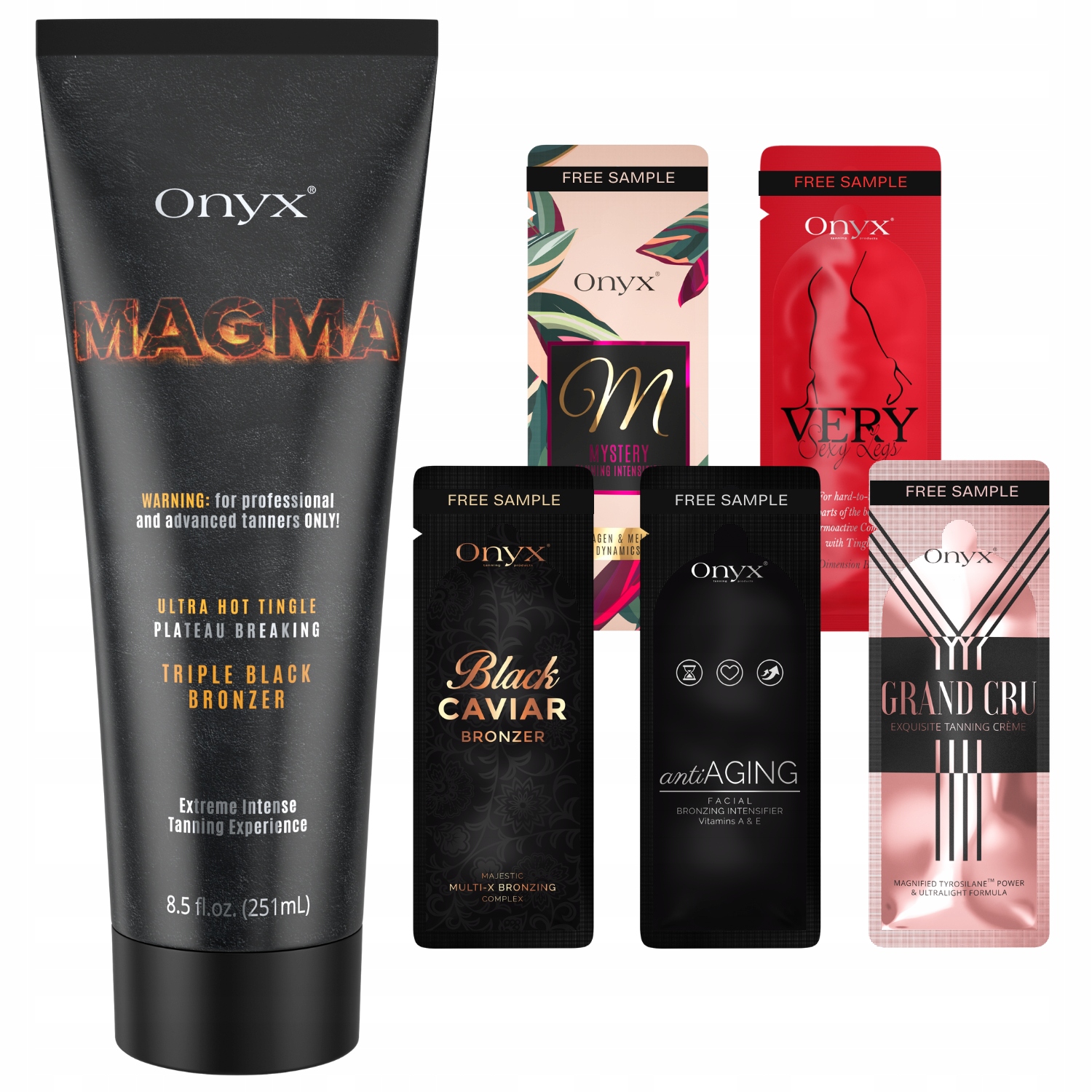 Onyx Magma silný bronzer pro pokročilé k opalování v soláriu +dárek