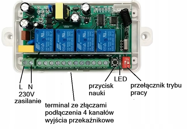 Barauda AG-C403 4 kanały zasilanie 230V Ac obciążalność każdego kanału 10 A