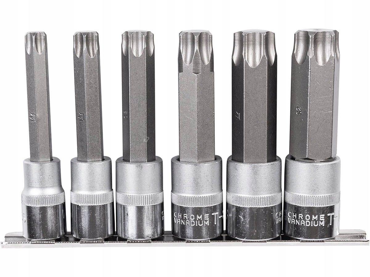 Zestaw 6 sztuk kluczy Torx z uchwytem 1/2” T55-T100 Richmann C6920