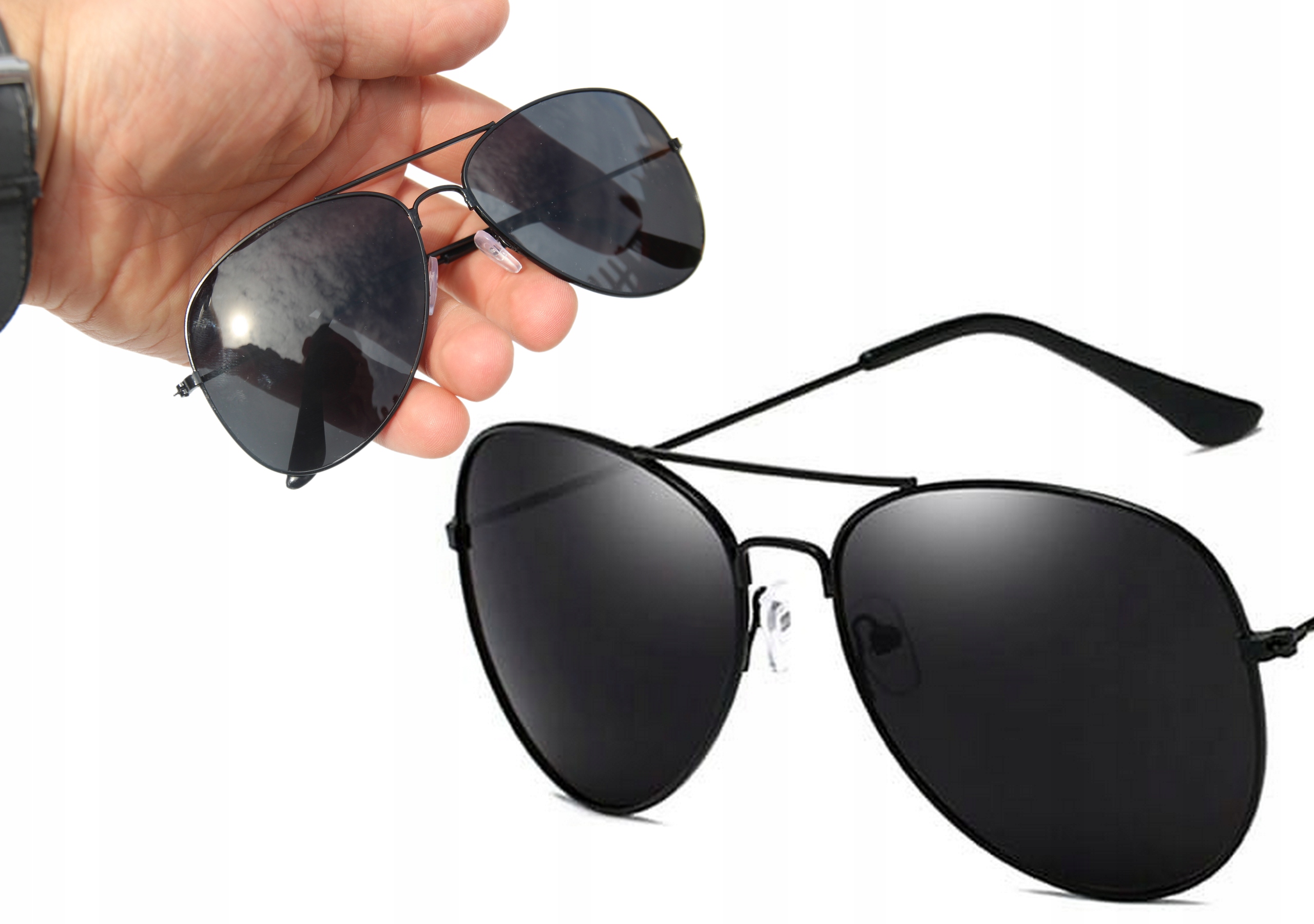 unisex OKULARY POLARYZACYJNE PILOTKI AVIATOR Modne