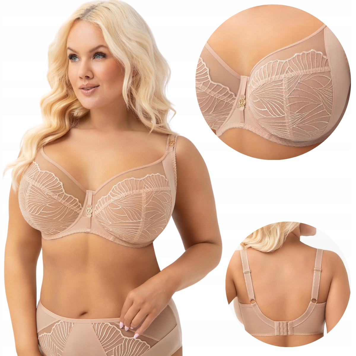 Měkká podprsenka s kosticemi, velké velikosti Gorsenia G007 Lotta 110D