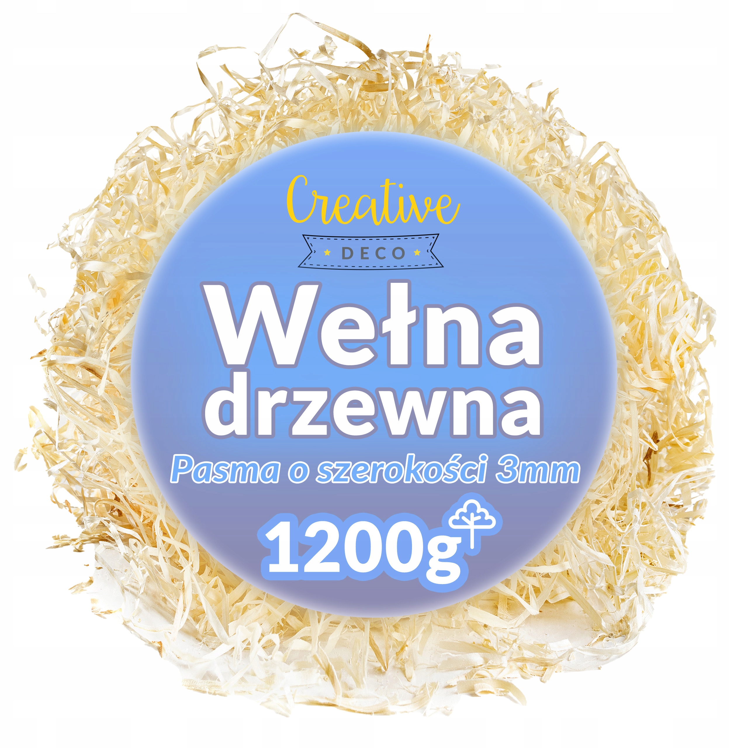

Wełna drzewna 1200g wypełniacz do paczek eko