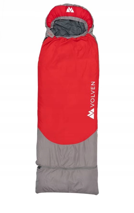 Dětský turistický spací pytel Junior s pravým červeným zipem Volven