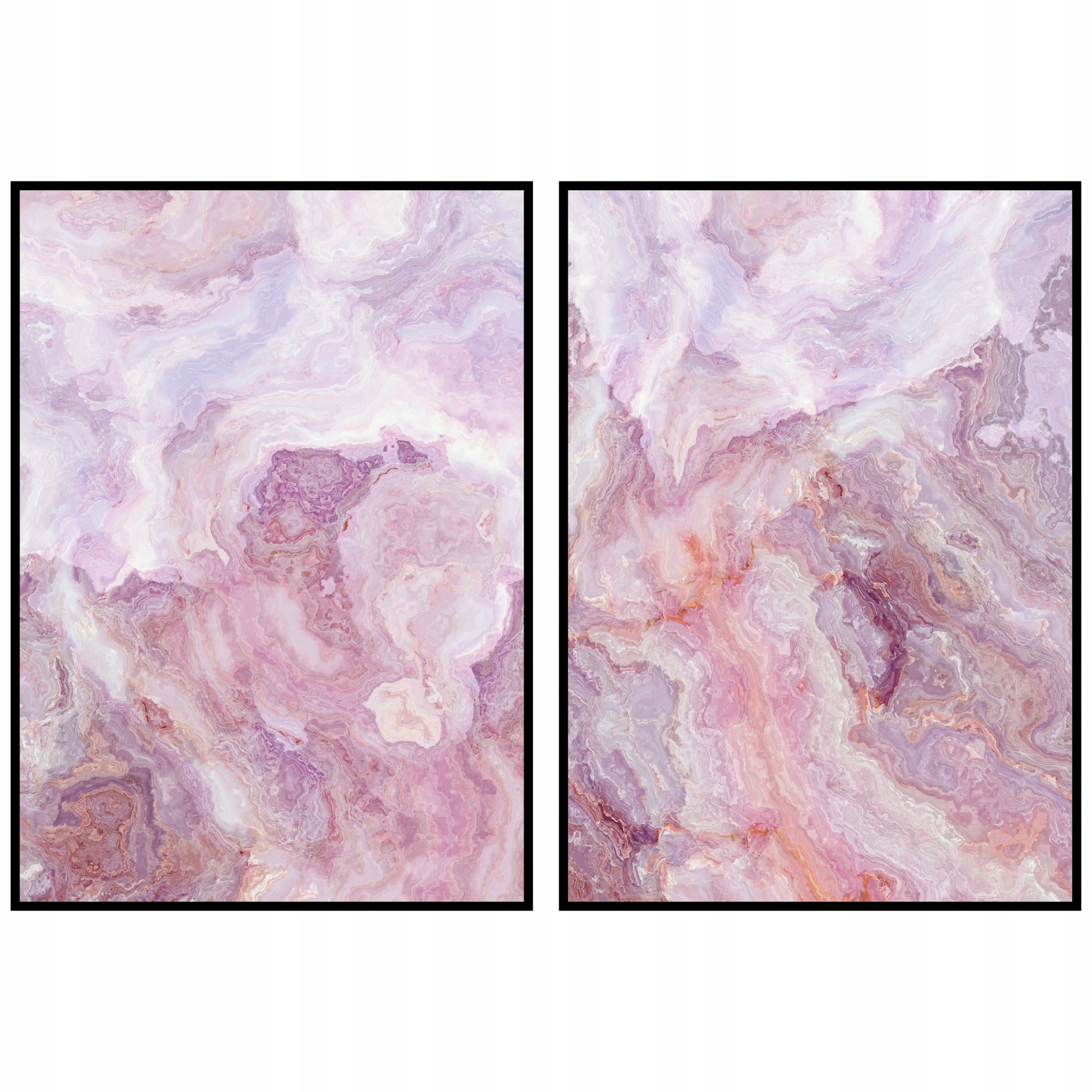 Plakáty 2ks 50x70cm plakát do bytu barevný diptych růžový komplet