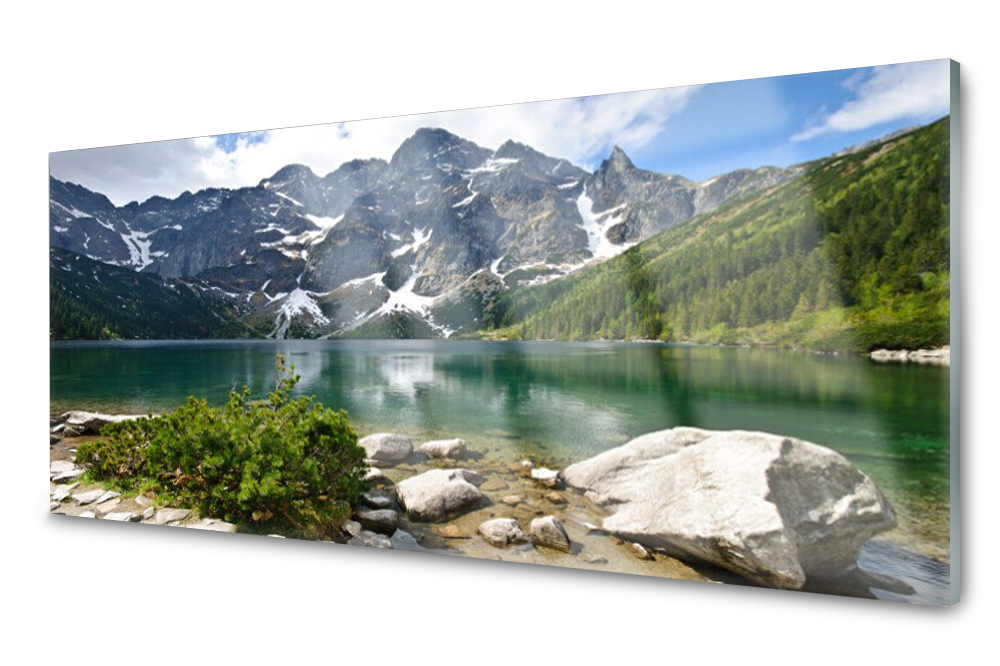 

Panel szklany do kuchni Jezioro Góry 125x50