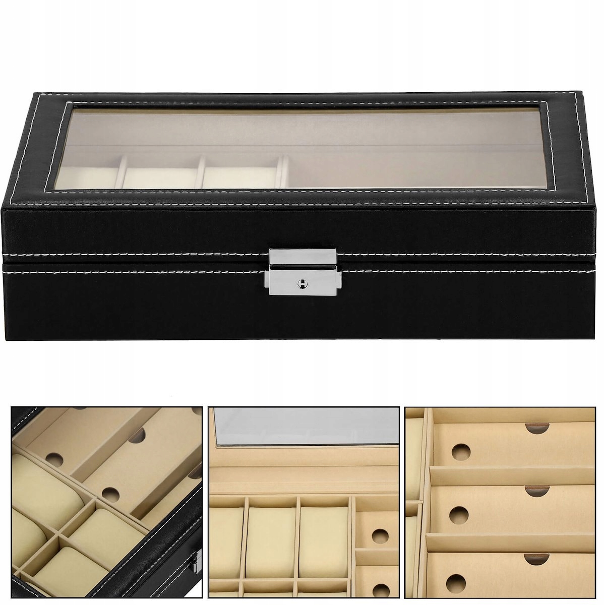 ETUI NA BIŻUTERIĘ OKULARY PUDEŁKO SZKATUŁKA ZEGARKI KUFEREK PUDEŁKO KASETKA Kod producenta HA1060