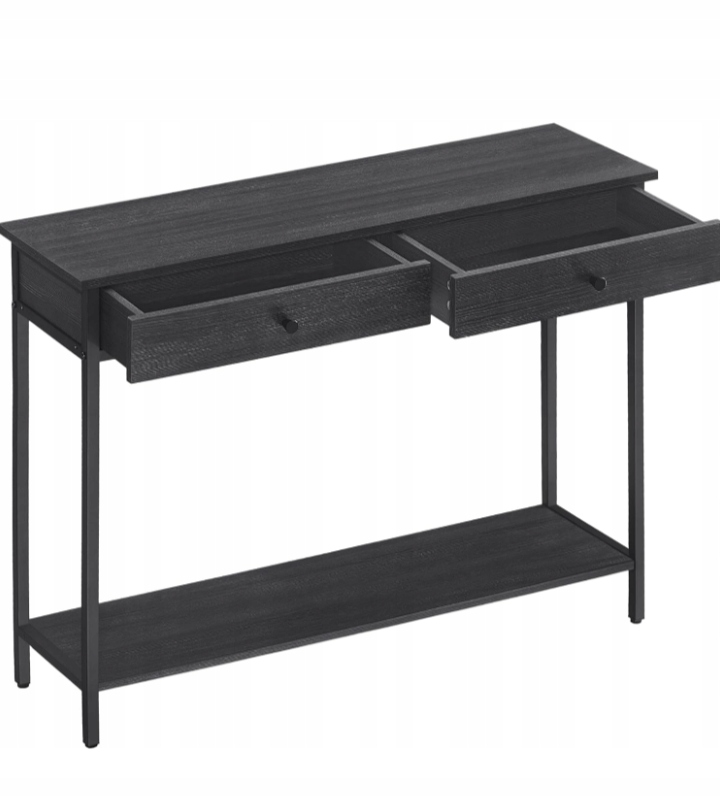 Konzola Songmics čierna, odtiene matnej hnedej 100 x 80 x 27 cm