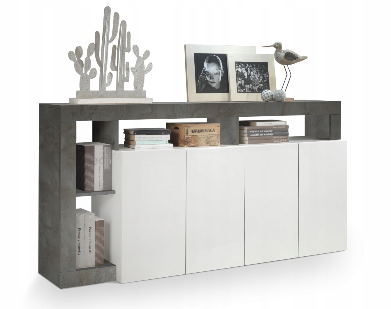 Белый глянцевый лакированный комод / oxide Peri