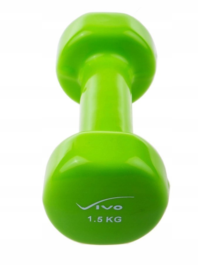 VIVO Zestaw Hantle Żeliwne Pokryte Winylem Do Ćwiczeń Fitness 2x1,5 kg Waga 1x 1,5 kg