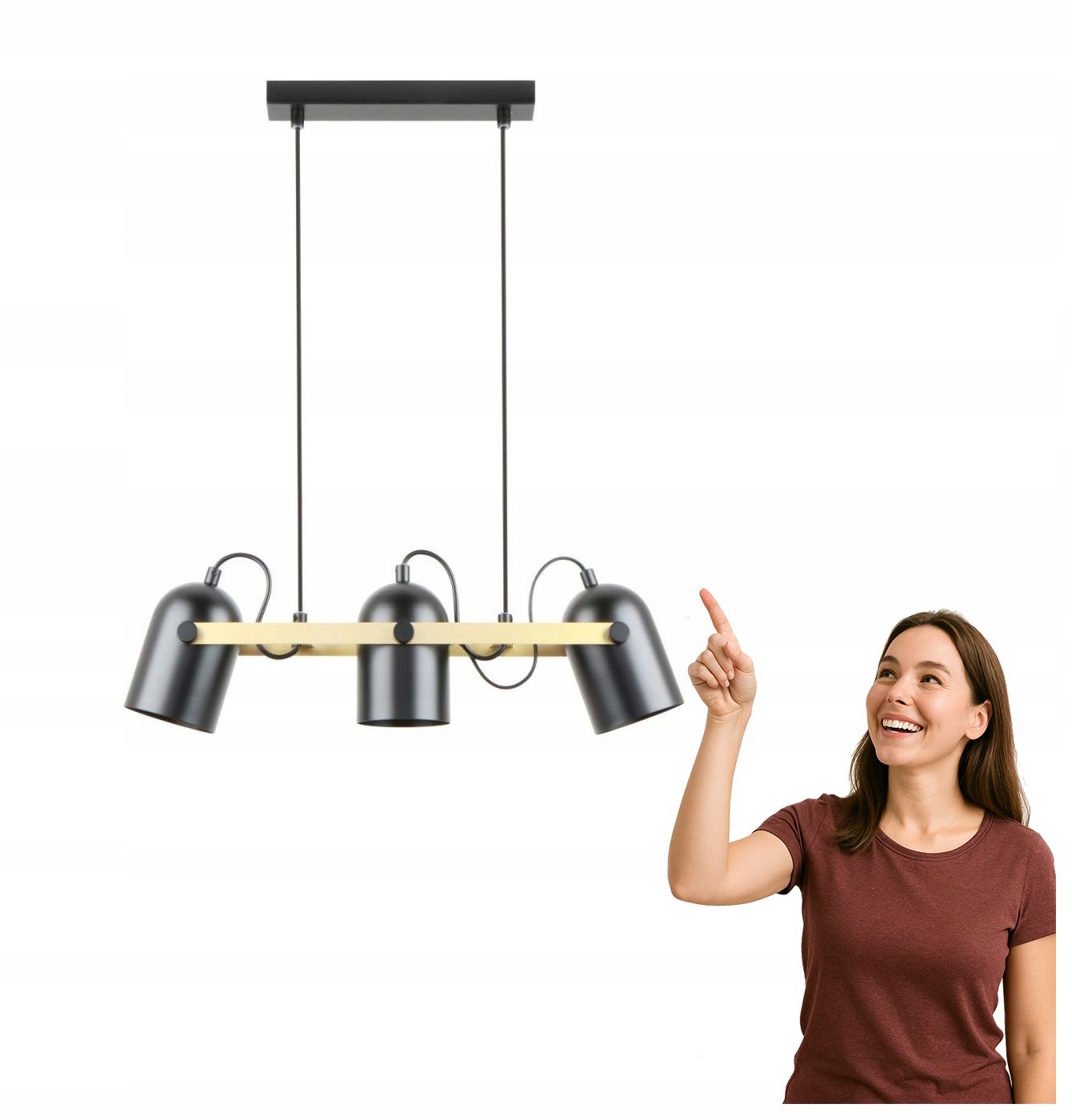 Závěsná lampa Fati A8163-3A Zuma Line