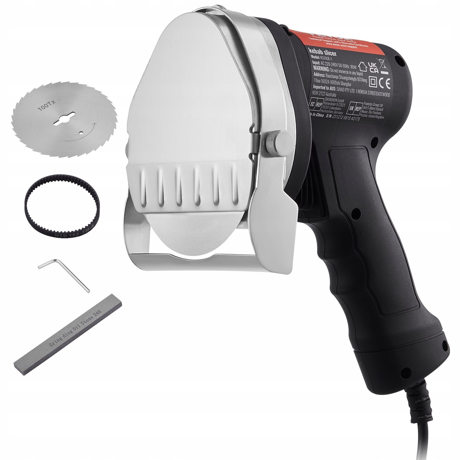 Čepel Nůž Na Kebab Gyros Elektrický Kabel 80 W