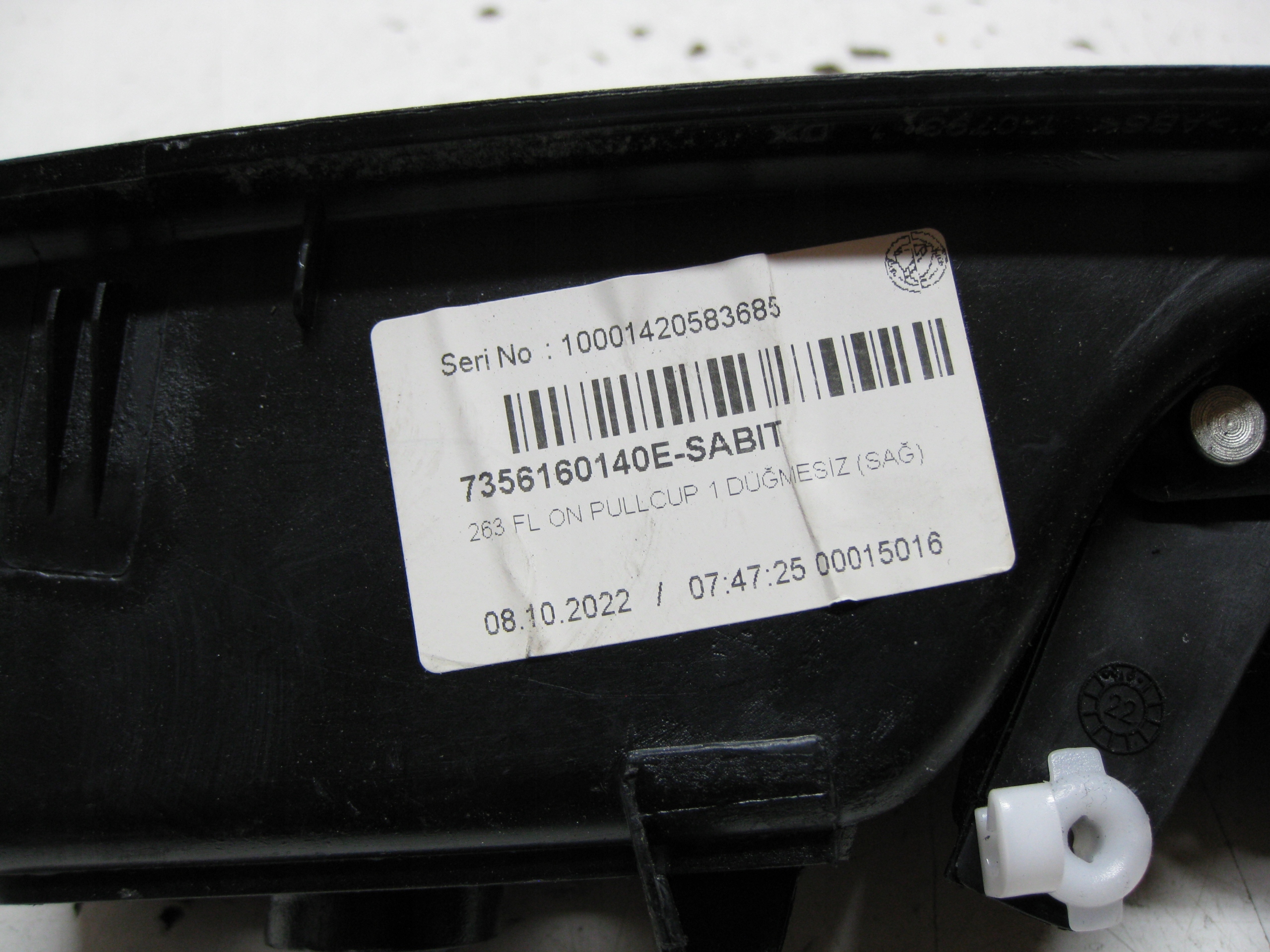 FIAT DOBLO II 23R 1.6 M-JET PANEL windows right