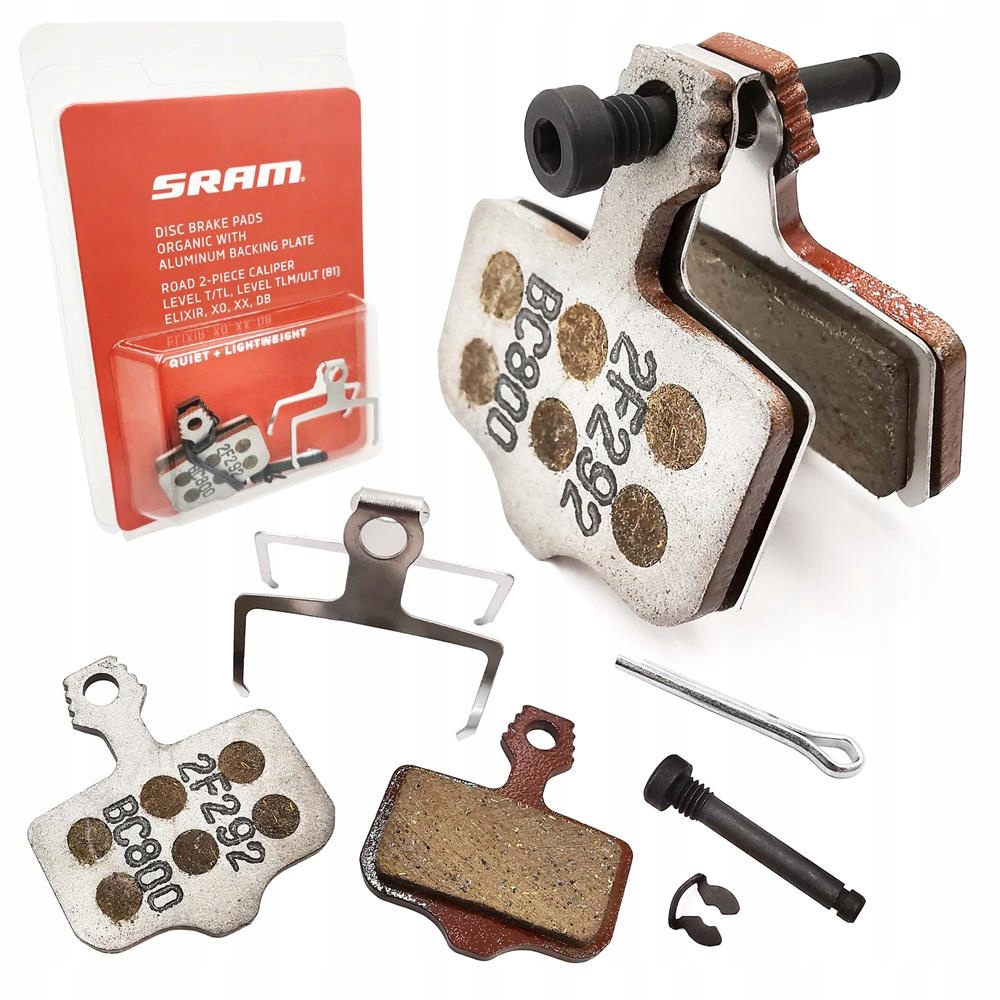 Organické obložení pro brzdy Avid Level, Db, Elixir, hliníková destička