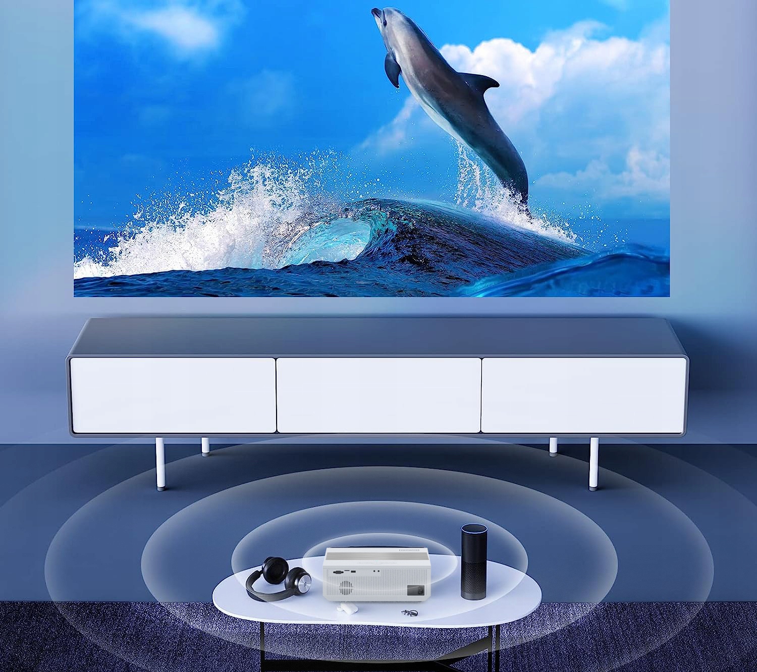 Projektor Rzutnik LED Android WiFi 5G SMART TV FULL HD 4K 13500lm Bluetooth Żywotność lampy w trybie normalnym 30000 h