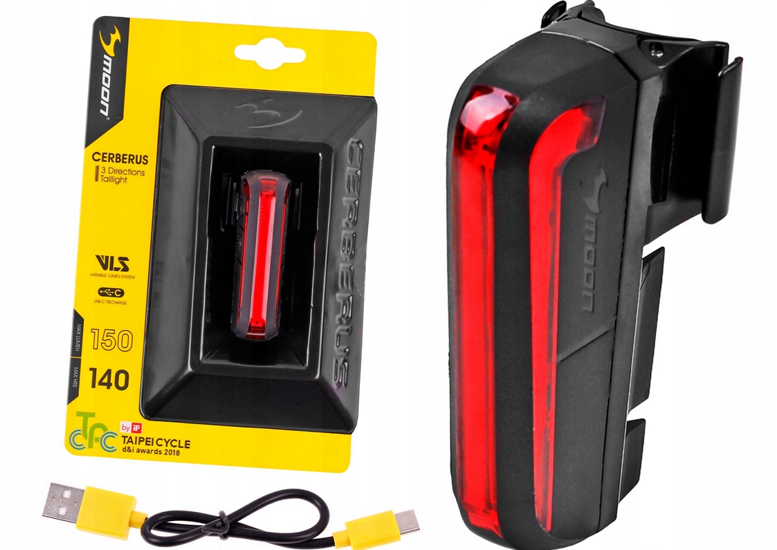 Lampka rowerowa tylna Moon Cerberus 150lm