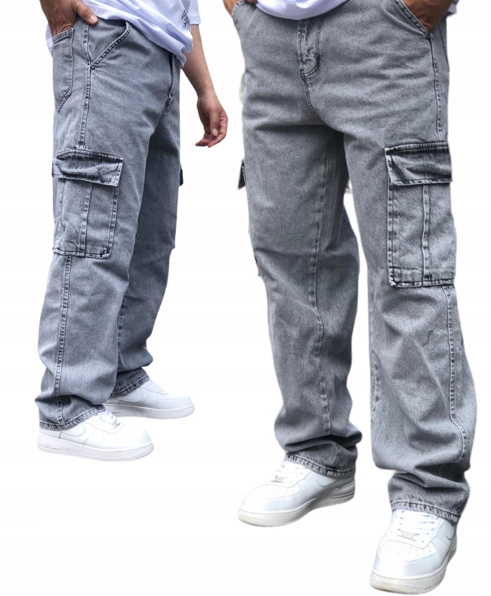 Pánské Džíny Cargo Baggy 33/32 pas 86 cm