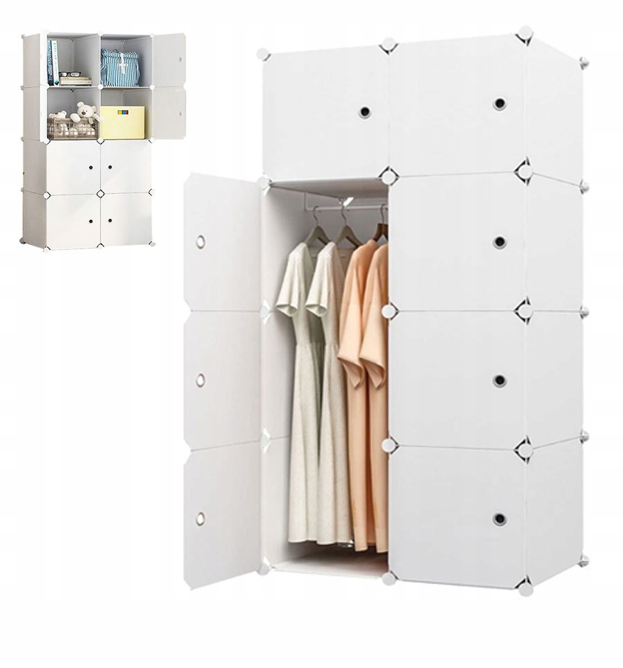 SZAFA MODUŁOWA SZAFKA REGAŁ Garderoba PÓŁEKI DRĄŻEK WIESZAK