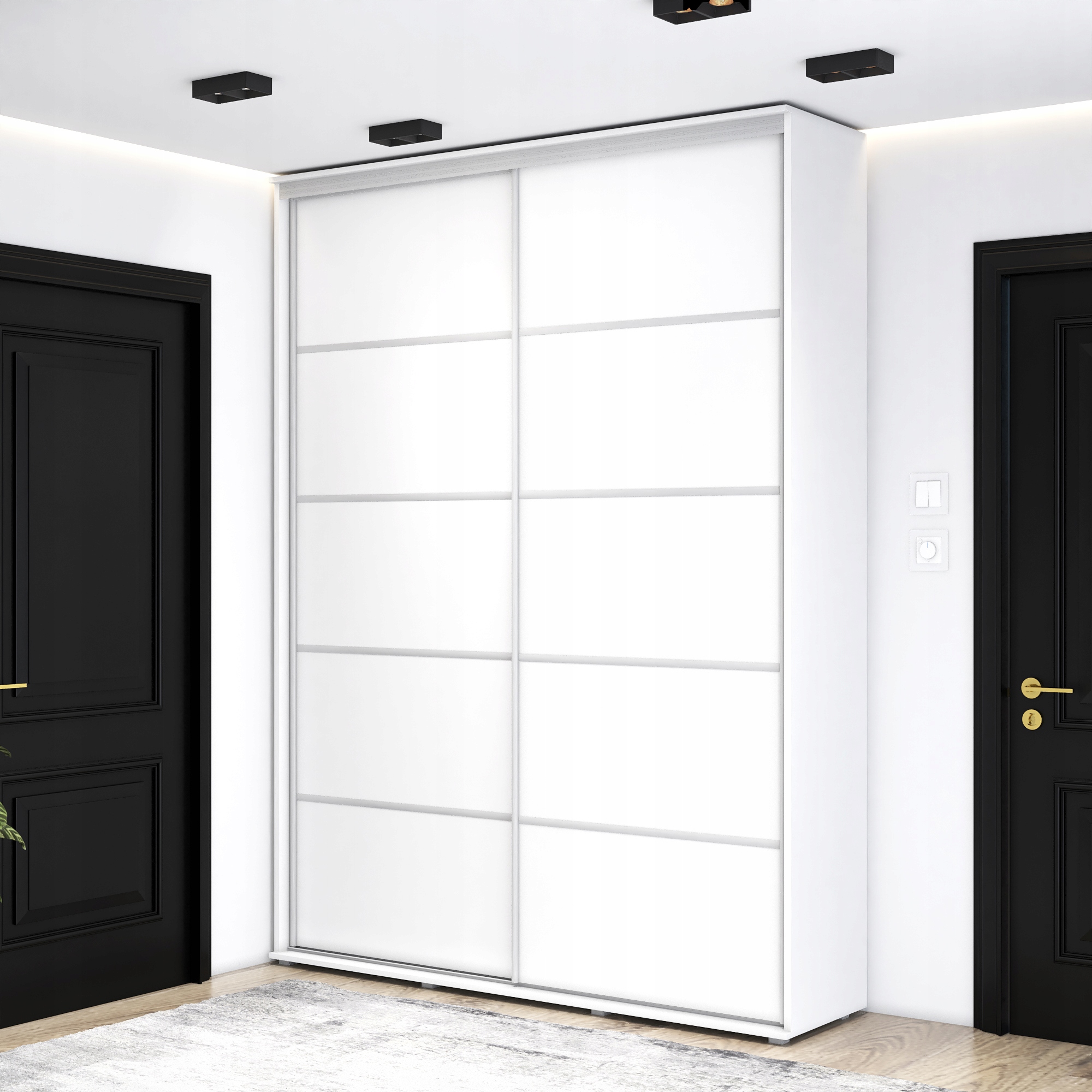 Szafa przesuwna LORIS PLUS 190X242X45 wysoka, biała