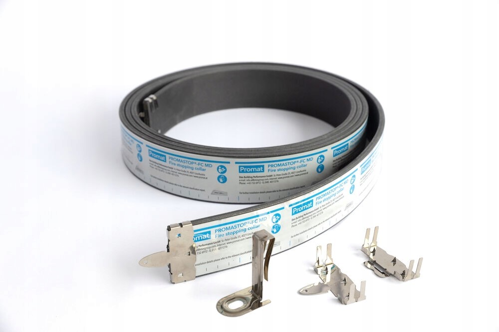 Ohňovzdorný Golier Promat Promastop-fc MD Páska 3,2 M Spony Úchytky