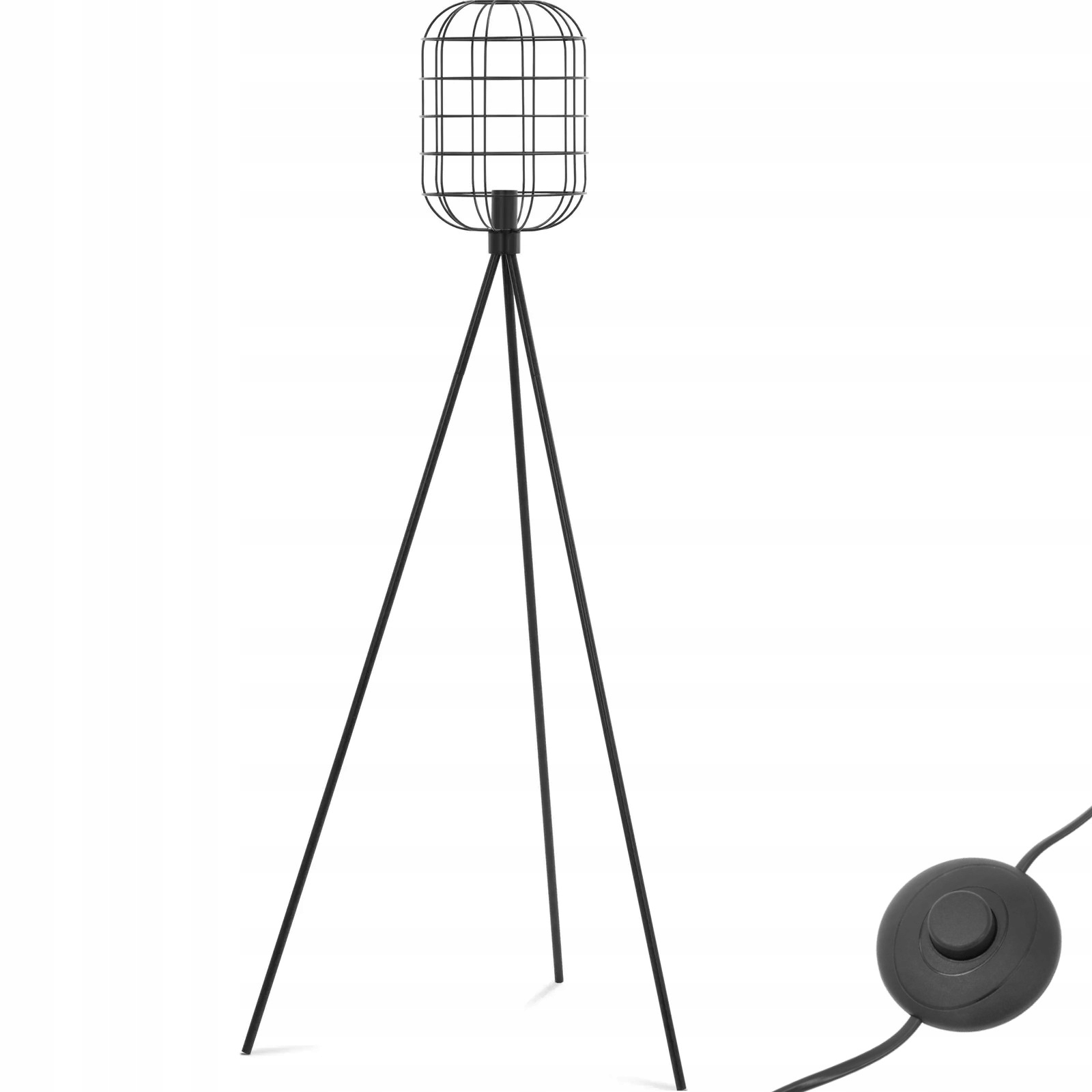 Stojací lampa železná černá E27 163 cm 40 W 66 x 56 x 163 cm