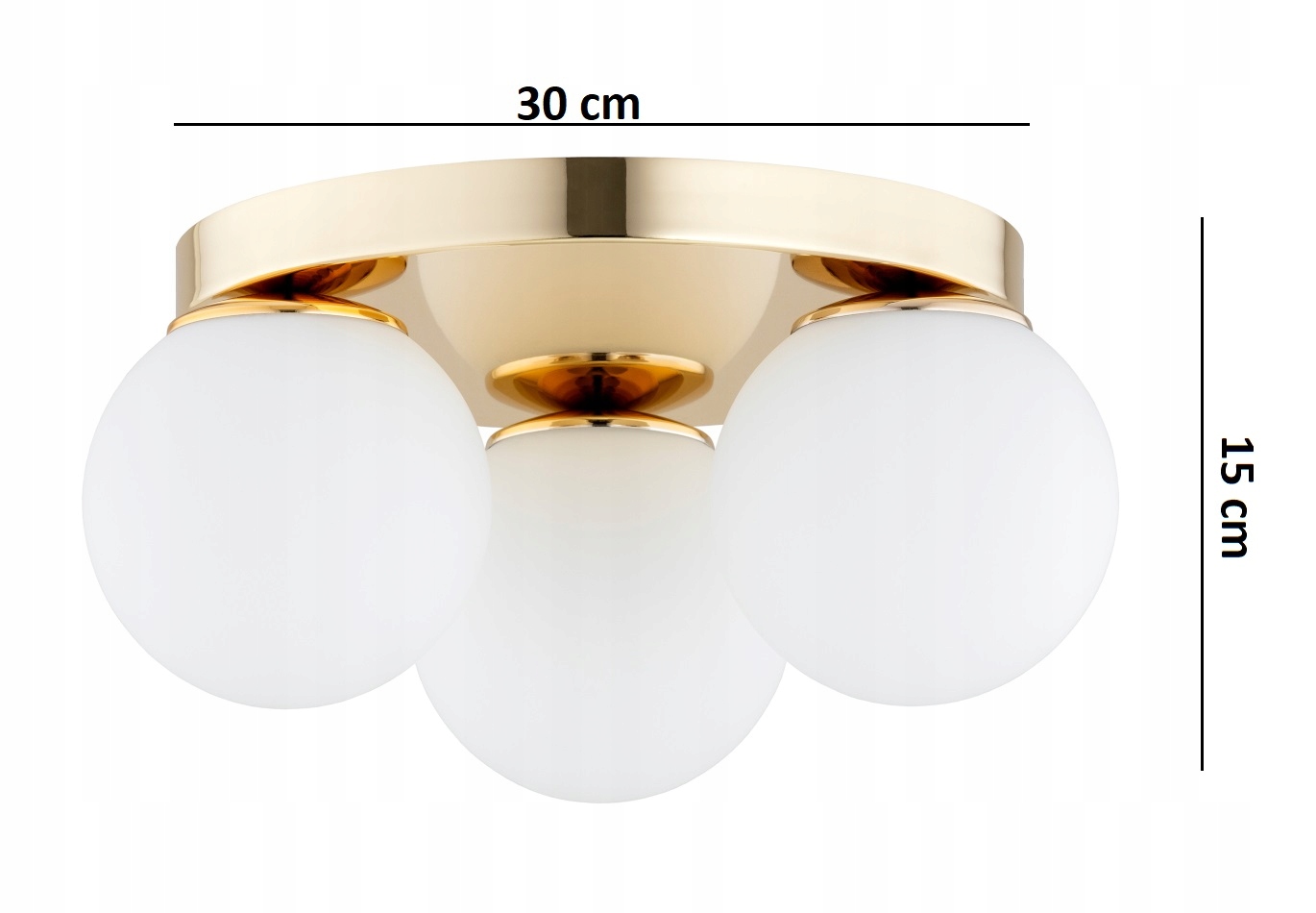 Złota Lampa Wisząca Sufitowa Żyrandol Białe Kule Milo LED E27 Kod producenta 62-009