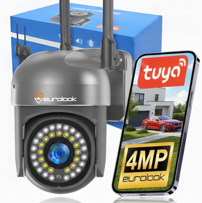 Venkovní Wifi Kamera 4MPX Tuya Smarthome Aplikace Monitorování Alarm Push