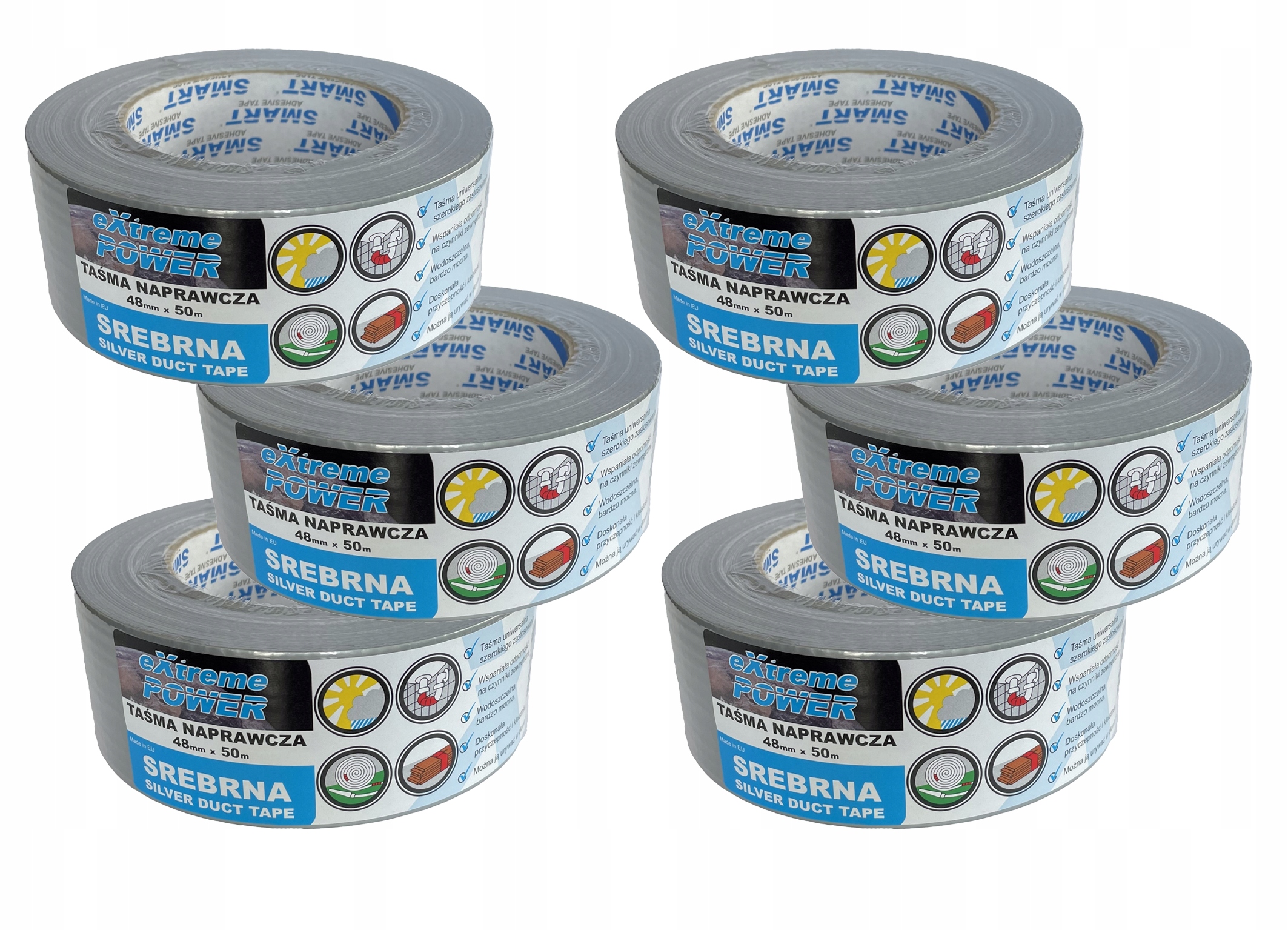 Taśma naprawcza montażowa silver DUCT TAPE SMART Marka Smart