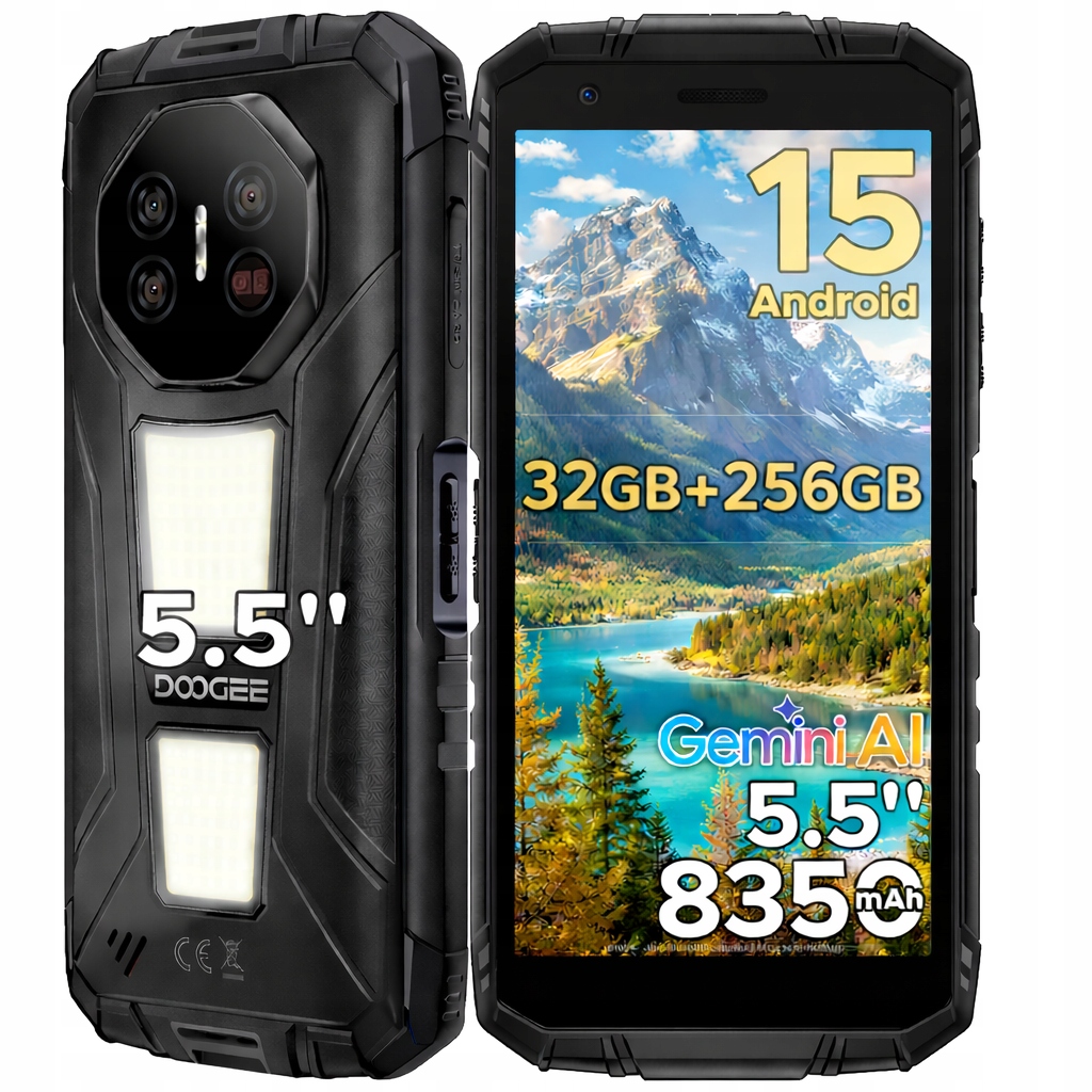 Doogee Odolný chytrý telefon Fire3MAX Android 32+256GB 8350mAh NFC/IP69K/4G Lte