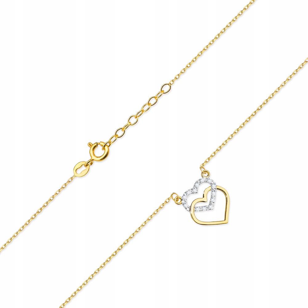 

Złoty Naszyjnik 585 Brylanty 0,05 ct - Celebrytka