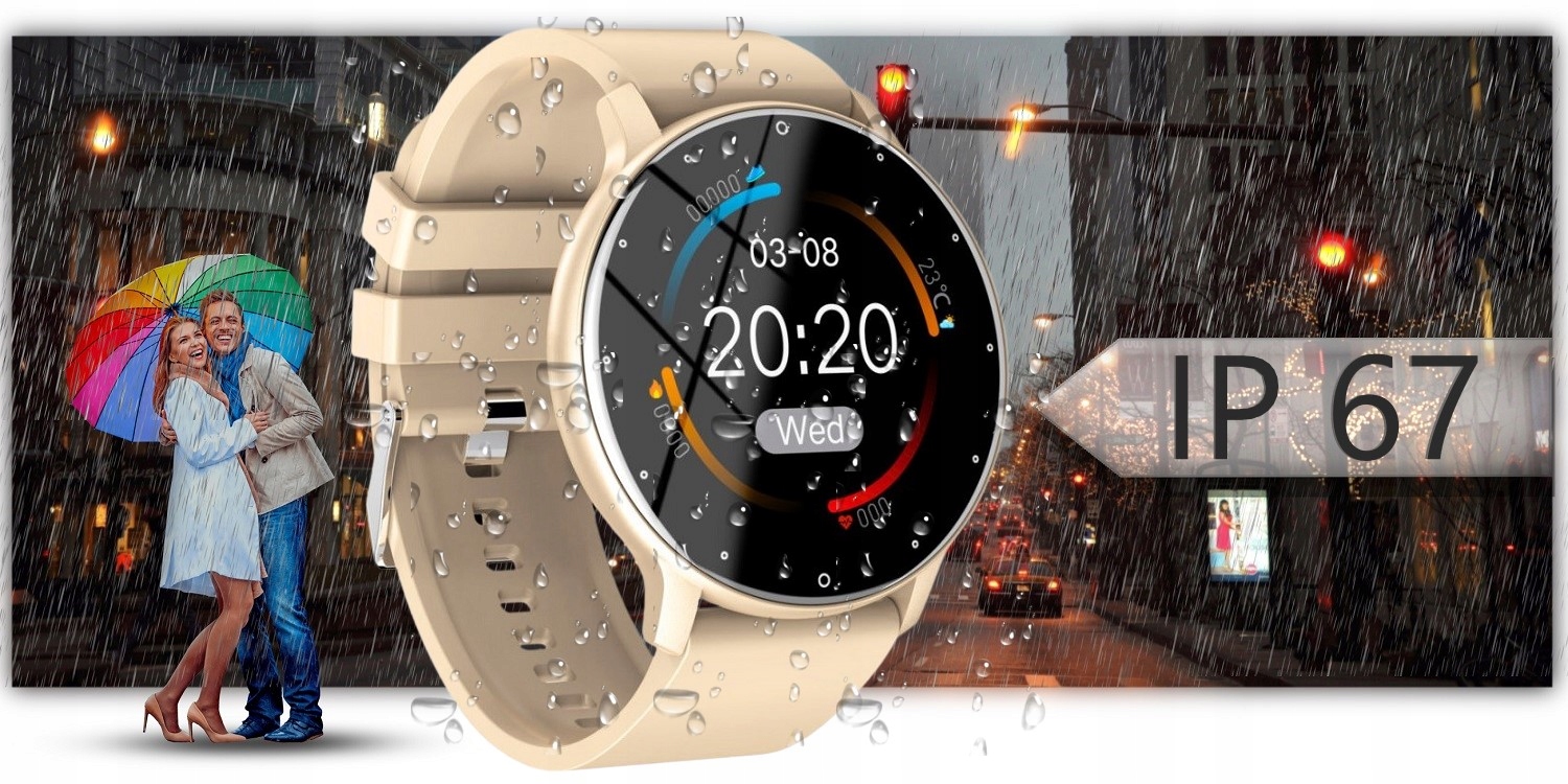 SMARTWATCH DAMSKI RUBICON MENU PL CIŚNIENIE SMS Komunikacja Bluetooth
