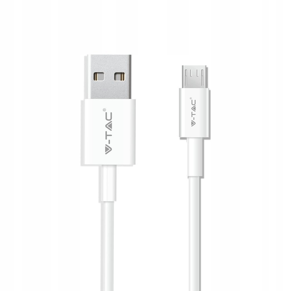 Przewód Micro Usb V-tac 1M Biały Seria Pearl VT-5301