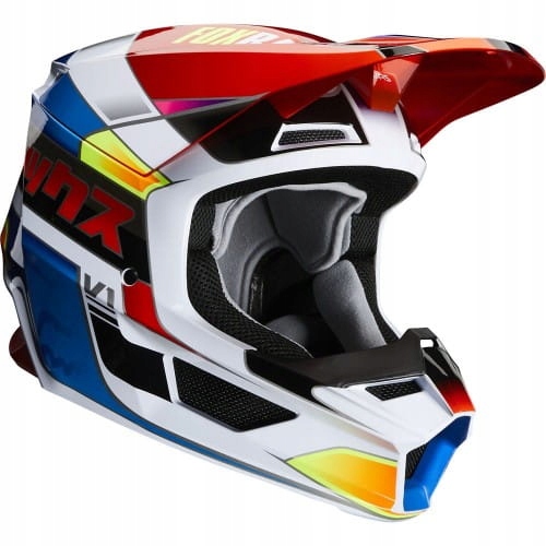 KASK MOTOCYKLOWY FOX V-1 V1 YORR BLUE/RED XL XL