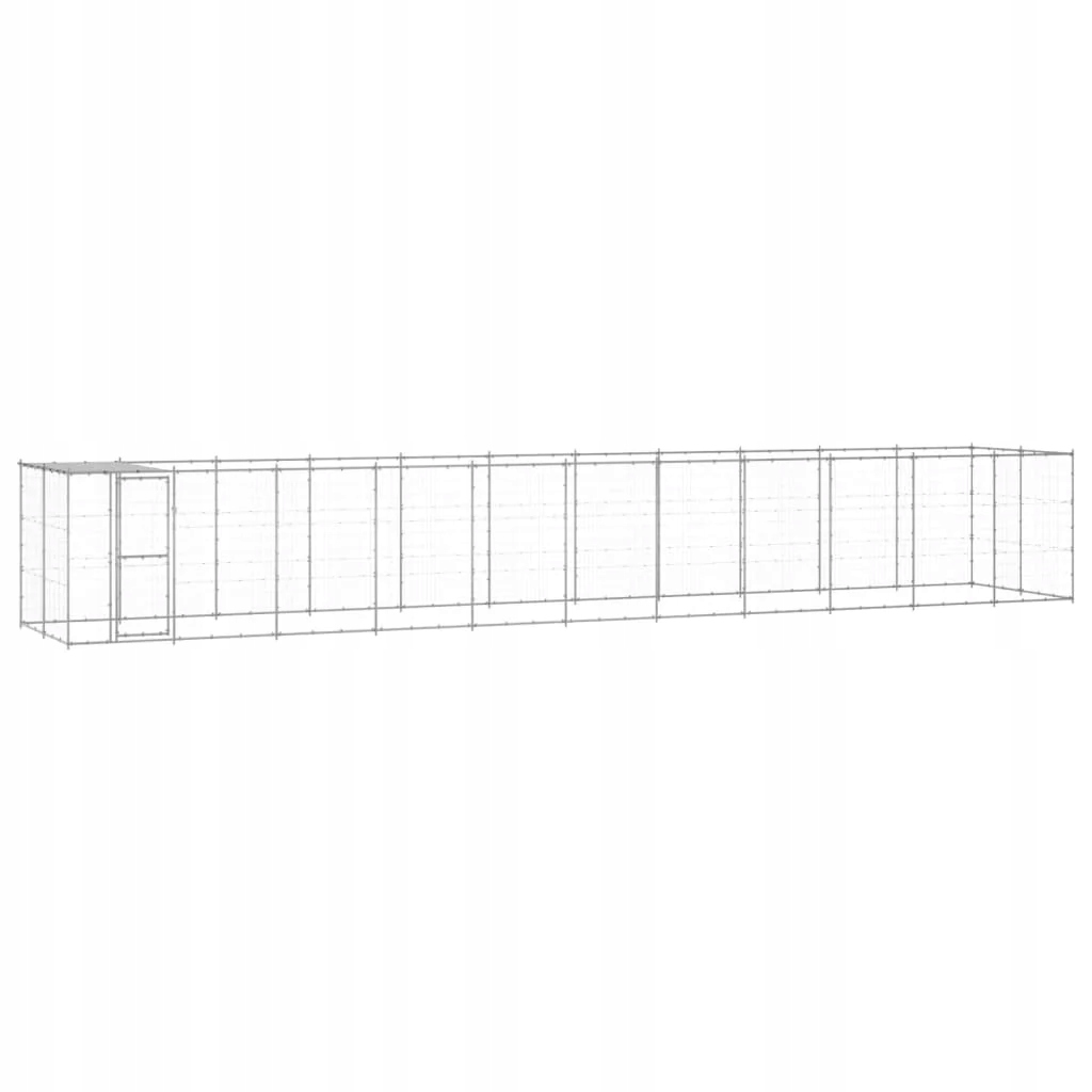 Levně Fionshop 262781971 Venkovní psí kotec se střechou pozinkovaná ocel 26,62