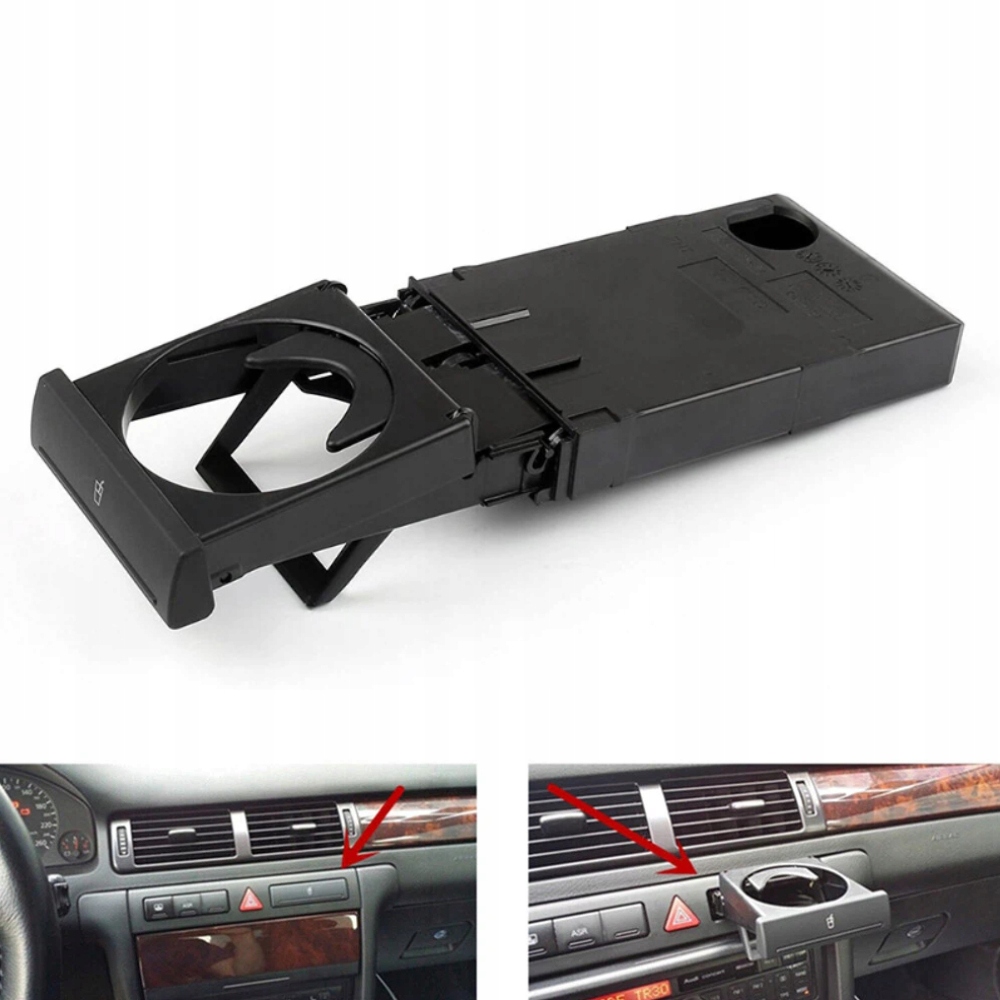 Držák na nápoje hrnek plechovka Skládací Nastavitelný šroubovací pro Audi A6 C5