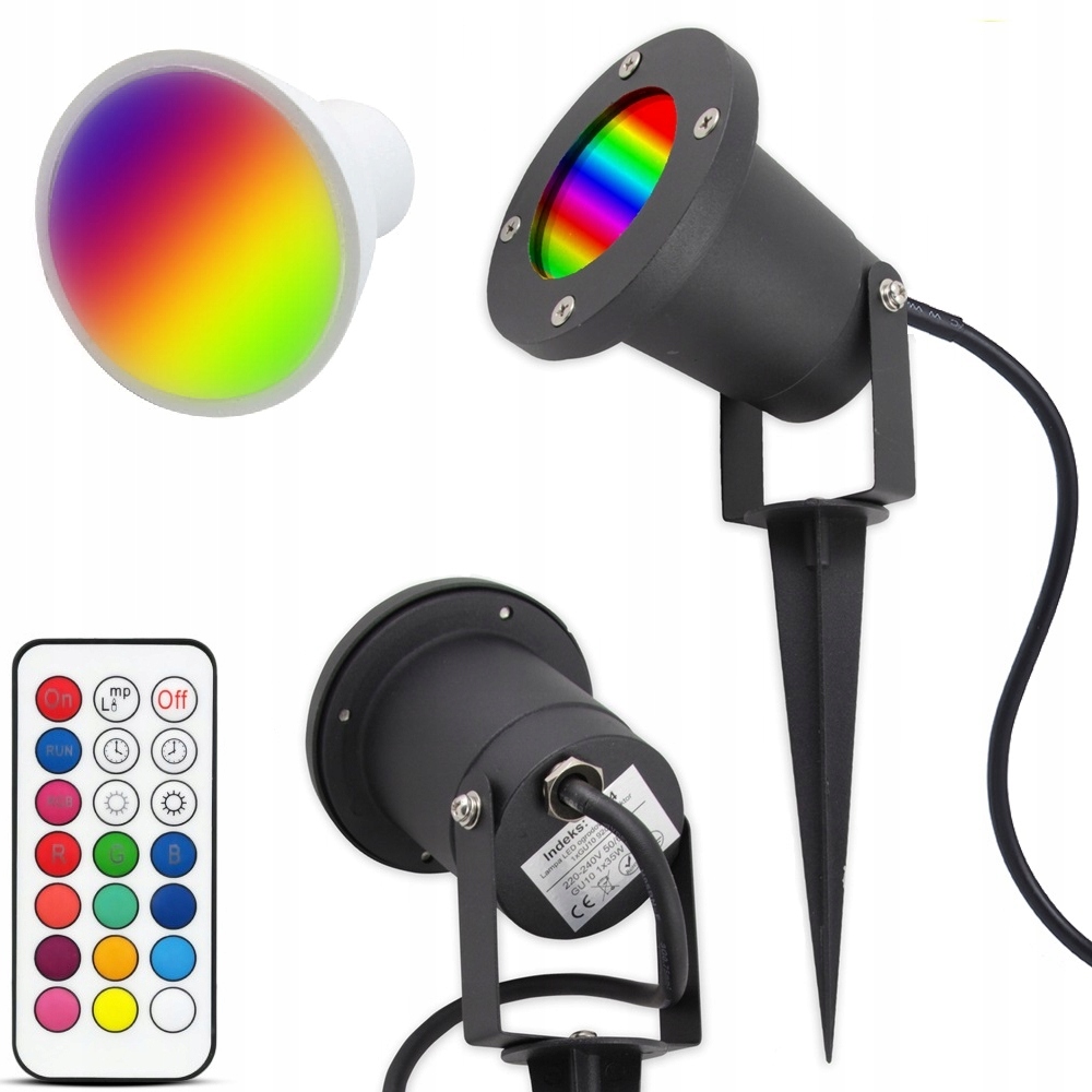 

Reflektor Ogrodowy Rgb Rgbw GU10 Wbijany Pilot