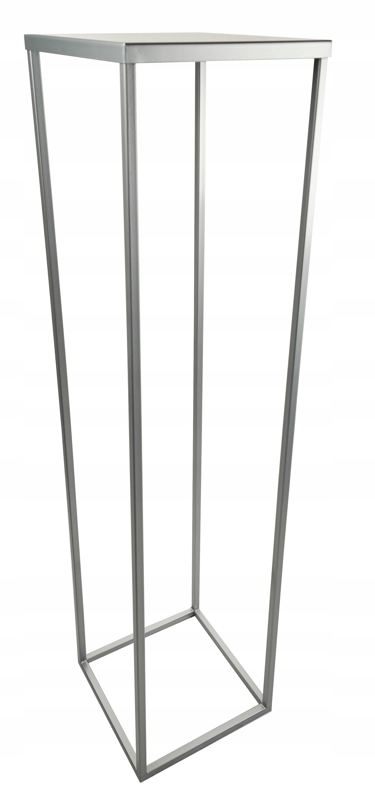 

Kwietnik stojący metalowy glamour 100cm srebrny