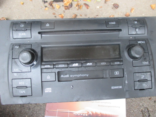 RADIO 2 DIN SYMPHONY AUDI A4 A6 A8 4B0035195H Numer katalogowy części 4B0035195H