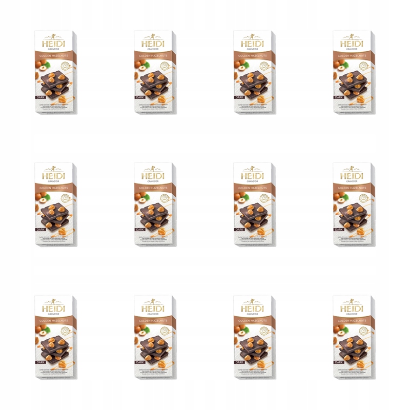 Heidi Grand'Or Dark&amp;Hazelnuts 100 g X12