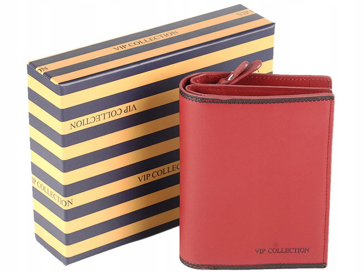 Pánská Kožená Peněženka, Červená, Velké Množství Přihrádek